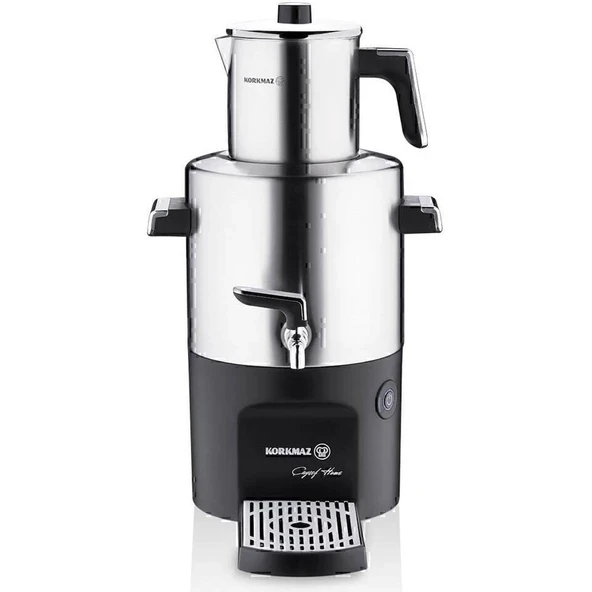 Korkmaz A844 Çayşef Home Inox Satin 2000 W Çelik Semaver ürün görseli 1