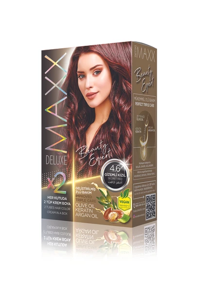 MAXX DELUXE Beauty Expert Set Saç Boyası 4.6 Gizemli Kızıl ürün görseli 1