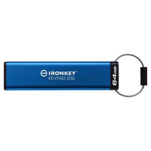 Kingston IKKP200-64GB 64GB IronKey Keypad 200, FIPS 140-3 Lvl 3 (Pending) Flash Bellek ürün görseli 1