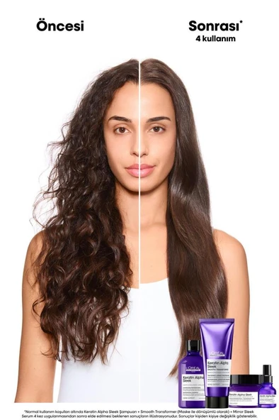 Loreal Professionnel Keratin Alpha Sleek Şampuan 300 ml - Resim 3
