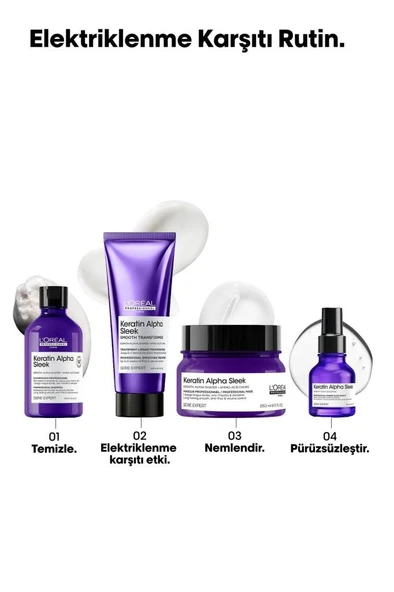 Loreal Professionnel Keratin Alpha Sleek Şampuan 300 ml - Resim 7
