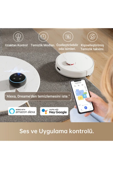 Dreame D10 Plus Robot Süpürge Beyaz - Resim 6