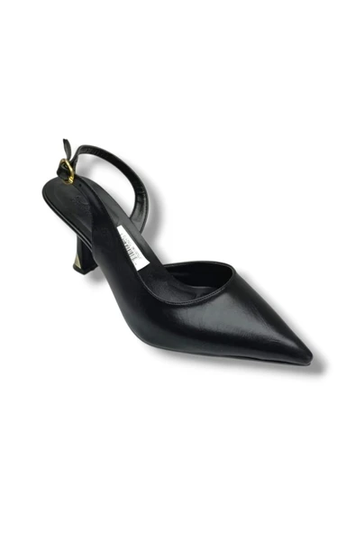 C-Shoes BÇ93-26 Yıkama Cilt İnce Topuk Arkası Açık Kadın Stiletto (8cm) ürün görseli 1