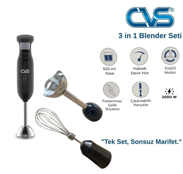 CVS DN 12110 3 in 1 Blender Set 2000 Watt - Resim 4