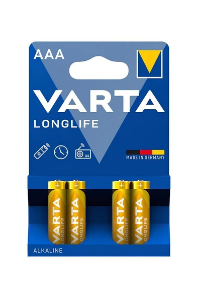 Varta Longlife Aaa İnce Kalem Pil 4lü ürün görseli 1