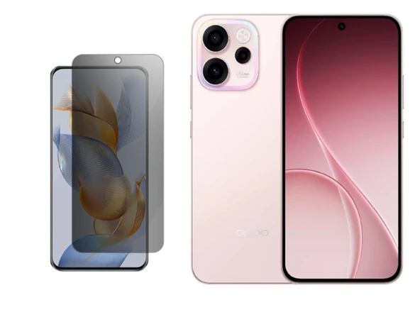 Oppo Reno 15F ile Uyumlu Mat Hayalet (Privacy) 9H Kırılmaz Nano Ekran Koruyucu ürün görseli 1