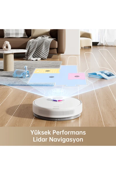 Dreame D10 Plus Robot Süpürge Beyaz - Resim 4