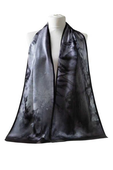 100% Silk Head Scarf for Women - 12"x27" / 30 * 170cm Hair Scarves Satin Head Scarf Bandanas Square Silk 8004 ürün görseli 1