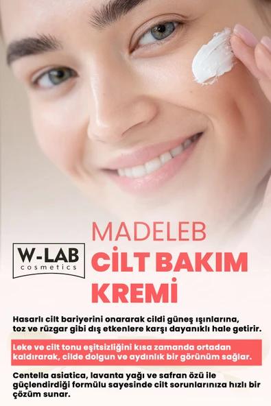 W-Lab Cosmetics Madeleb Cilt Bakım Kremi 40 ml - Resim 3