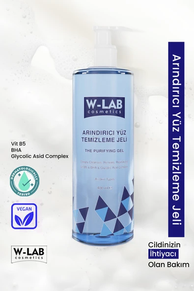 W-Lab Cosmetics Arındırıcı Yüz Temizleme Jeli 400 ML ürün görseli 1