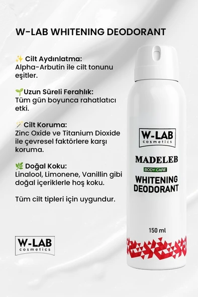W-Lab Cosmetics Whitening Deodorant 3 lü Set - Resim 3
