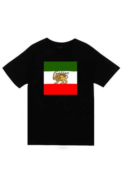 fame-stoned İran - Tarih - Devrim - Direniş - Şehzade Bayrağı - Pers Baskılı Unisex %100 Pamuk T-shirt ürün görseli 1