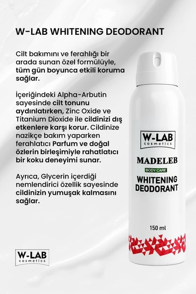 W-Lab Cosmetics Whitening Deodorant 3 lü Set - Resim 2