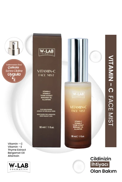 W-Lab Cosmetics Vitamin C Face Mist Aydınlatıcı & Canlandırıcı Etkili  Yüz Spreyi 30 Ml ürün görseli 1