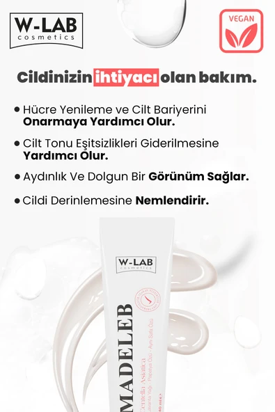 W-Lab Cosmetics Madeleb Cilt Bakım Kremi 2 li Set - Resim 2
