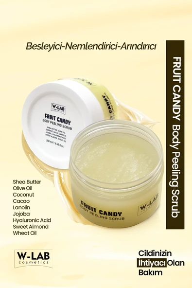 W-Lab Cosmetics Fruit Candy Body Peeling Scrub 250 Ml ürün görseli 1