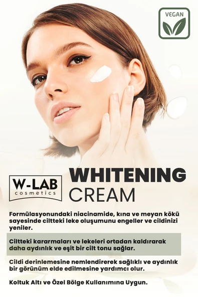 W-Lab Cosmetics Beyazlatıcı Krem 100 ML - Resim 3