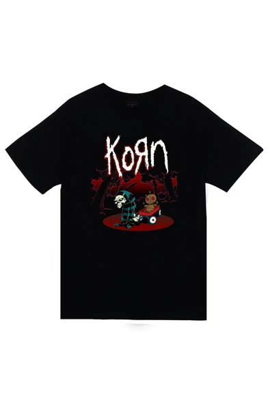 fame-stoned Korn - Issues - Albüm Baskılı Unisex %100 Pamuk Siyah T-shirt ürün görseli 1