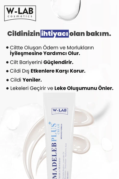 W-Lab Cosmetics Madeleb Plus Krem 50 ML - Resim 2