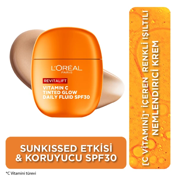 L'Oréal Paris Revitalift Clinical C Vitamini İçeren Renkli Işıltılı Nemlendirici Krem SPF30 40ml ürün görseli 1