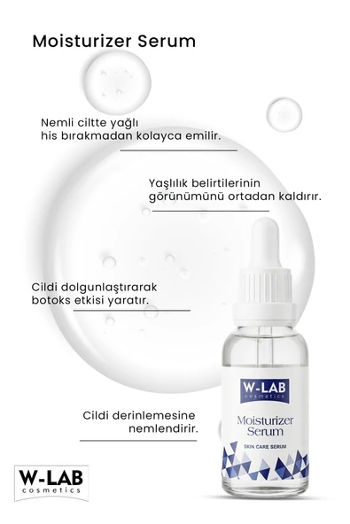 W-Lab Cosmetics Moisturizer Serum 30 ML - Resim 2