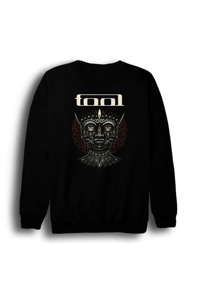 fame-stoned Tool Müzik Grubu - Fear Inoculum Baskılı Unisex %100 Pamuk Bisiklet Yaka Siyah Sweatshirt ürün görseli 1