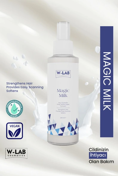 W-Lab Cosmetics Magic Milk Proteinli Saç Bakım Sütü 200 ML ürün görseli 1