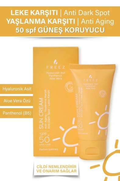 Freez Leke ve Yaşlanma Karşıtı 50+ Spf Koruyucu Güneş Kremi 50 ürün görseli 1