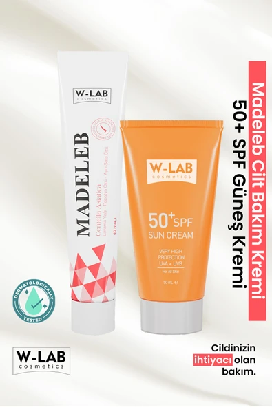W-Lab Cosmetics Madeleb Krem 40 ml ve W-Lab Cosmetics Güneş Koruyucu Krem 50 ml Set ürün görseli 1