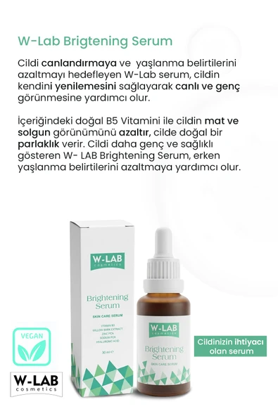 W-Lab Cosmetics Bright Serum 30 ML - Resim 3