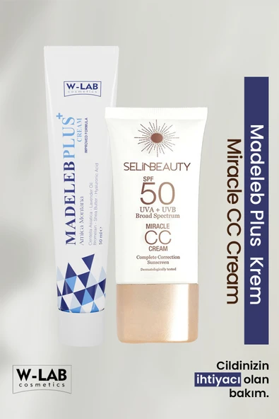 Selin Beauty Miracle CC Krem + W-Lab Cosmetics Madeleb Plus Krem Set ürün görseli 1