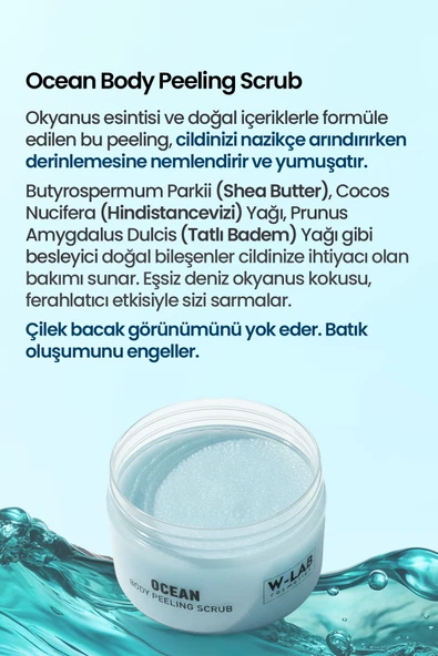 W-Lab Cosmetics Ocean Body Peeling Scrub 250 Ml - Resim 2