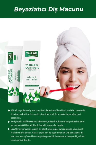 W-Lab Cosmetics Beyazlatıcı Diş Macunu 100 ML - Resim 3