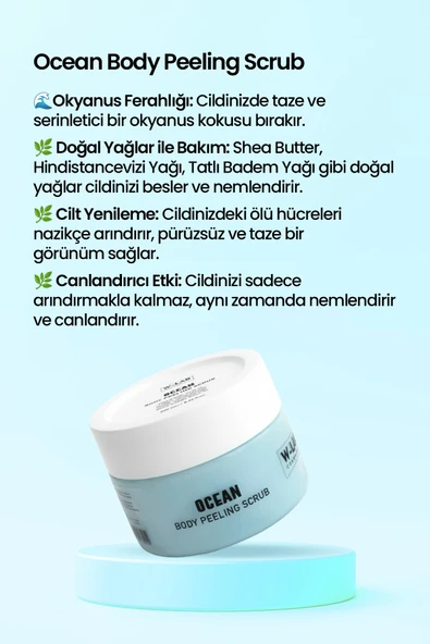 W-Lab Cosmetics Ocean Body Peeling Scrub 250 Ml - Resim 3