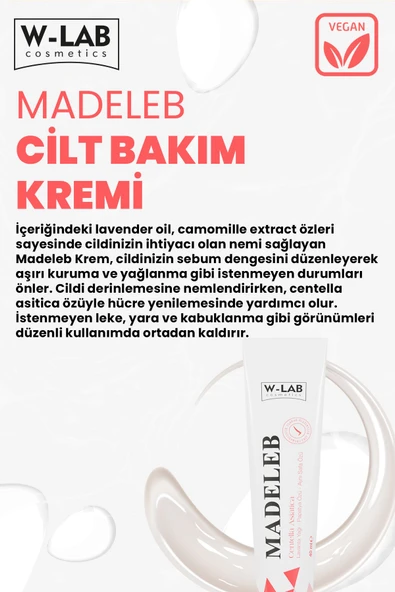 W-Lab Cosmetics Madeleb Cilt Bakım Kremi 2 li Set - Resim 3