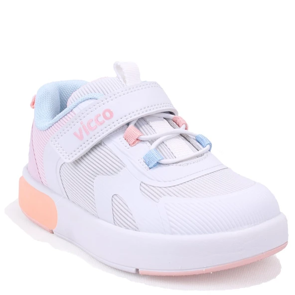 Vicco Babil 346P26Y130 Beyaz Pembe Ortopedik Günlük Işıklı  Kız Çocuk Spor Ayakkabı ürün görseli 1