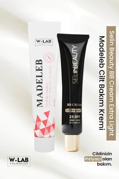W-Lab Cosmetics Madeleb Krem 40 ML + Selin Beauty BB Cream Extra Light ürün görseli 1