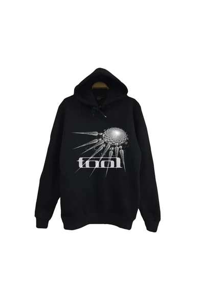 fame-stoned Tool Müzik Grubu - 10,000 Days Baskılı Unisex %100 Pamuk Siyah Kapüşonlu Sweatshirt ürün görseli 1