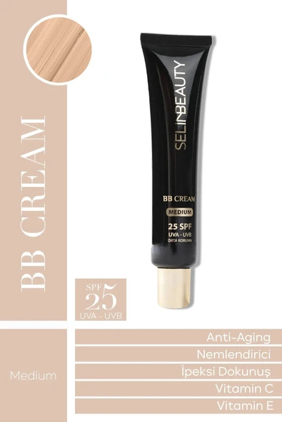 Selin Beauty BB Cream Medium SPF25 40 ML ürün görseli 1