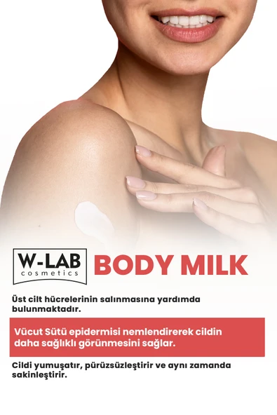 W-Lab Cosmetics Body Milk Vücut Sütü 200 ML - Resim 3