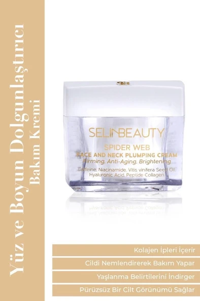 Selin Beauty Örümcek Ağı Yüz ve Boyun Dolgunlaştırıcı Bakım Kremi 50 ML ürün görseli 1