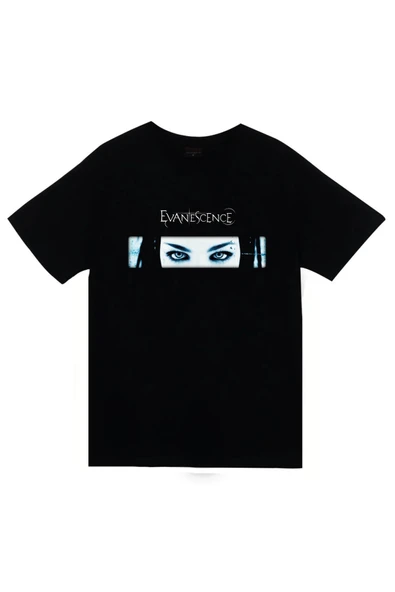 fame-stoned Evanescence Baskılı Unisex %100 Pamuk Siyah T-shirt ürün görseli 1