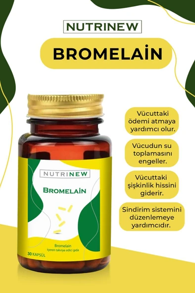 Nutrinew Bromelain 30 Kapsül ürün görseli 1