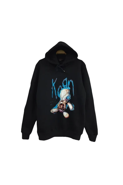 fame-stoned Korn - Issues - Albüm Baskılı Unisex %100 PamukKapüşonlu Siyah Sweatshirt ürün görseli 1