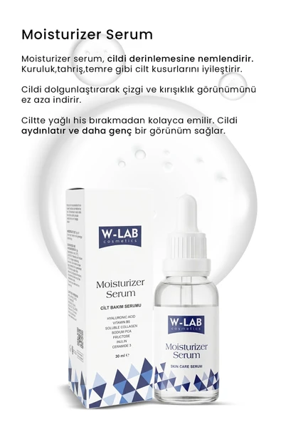 W-Lab Cosmetics Moisturizer Serum 30 ML - Resim 3