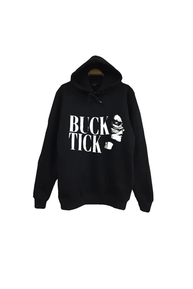 fame-stoned Buck Tick - Müzik Grubu - Atsushi Sakurai Baskılı Unisex %100 Pamuk Kapüşonlu Siyah Sweatshirt ürün görseli 1