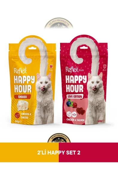 Happy Hour Choosy Seçici & Love Edition Kedi Ödül Maması Seti 2x60 gram ürün görseli 1