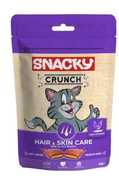 Crunchy Tavuklu Kedi Ödülü Hair Skin Tüy Bakım Ödülü 60 gr ürün görseli 1