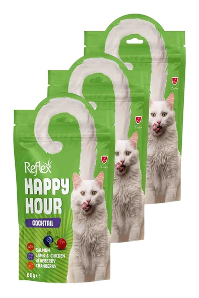 Happy Hour Kokteyl Kedi Ödül Maması 3 x 60gr ürün görseli 1