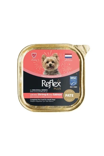 Plus Pate Karidesli ve Somonlu Küçük Irk Yetişkin Konserve Köpek Maması 85 Gr ürün görseli 1